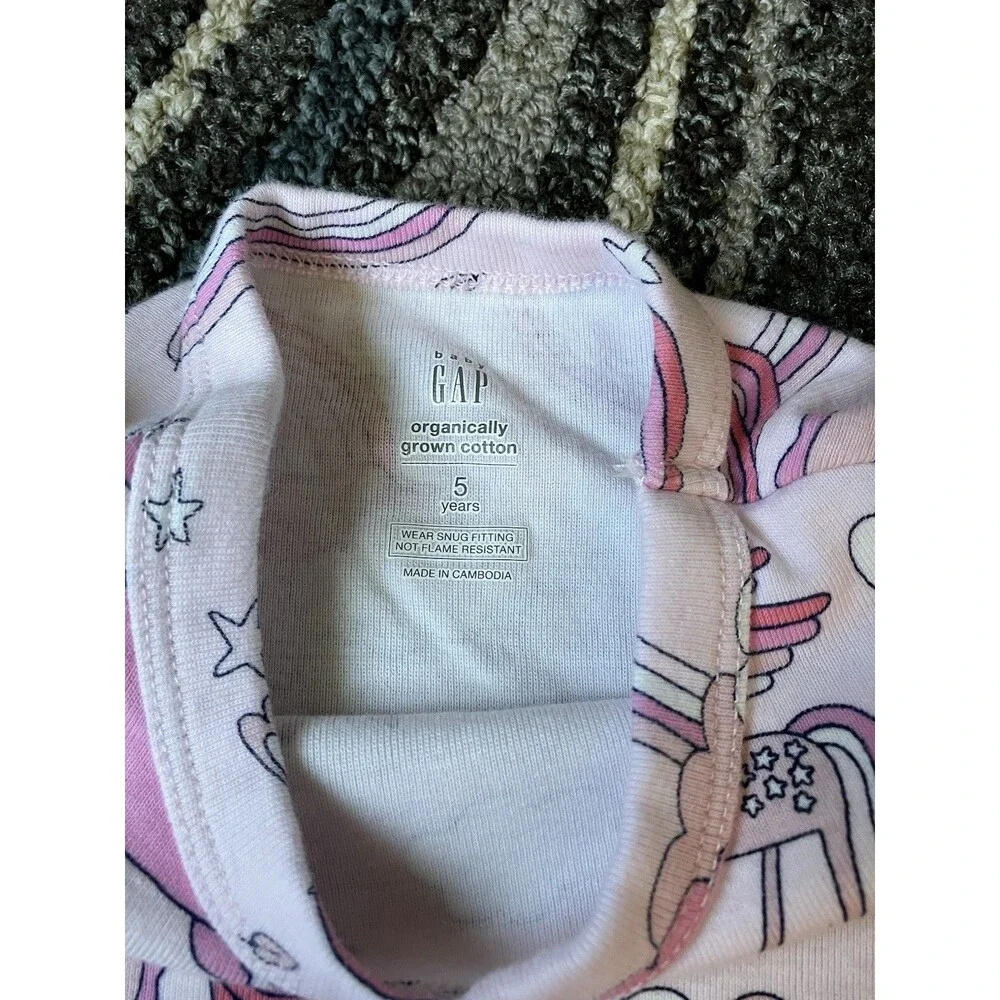 Baby Gap Organic Cotton Unicorn T-shirt, Multicolored, 5 years Excellent